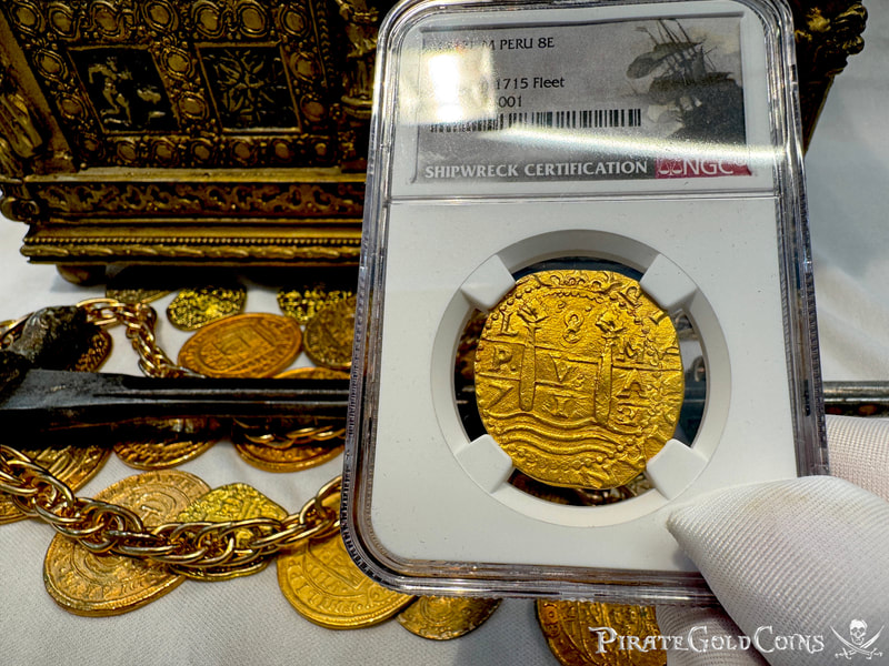Peru 8 Escudos 1712 "1715 Fleet Shipwreck" NGC 63 33