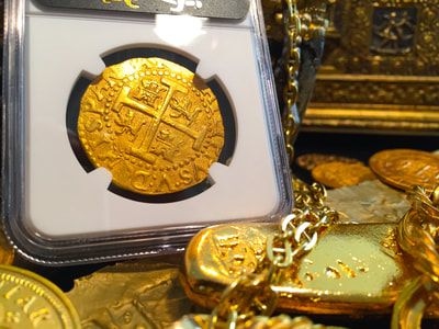 Peru 8 Escudos 1712 "1715 Plate Fleet Shipwreck" NGC 64  Pirate Gold Coins 11