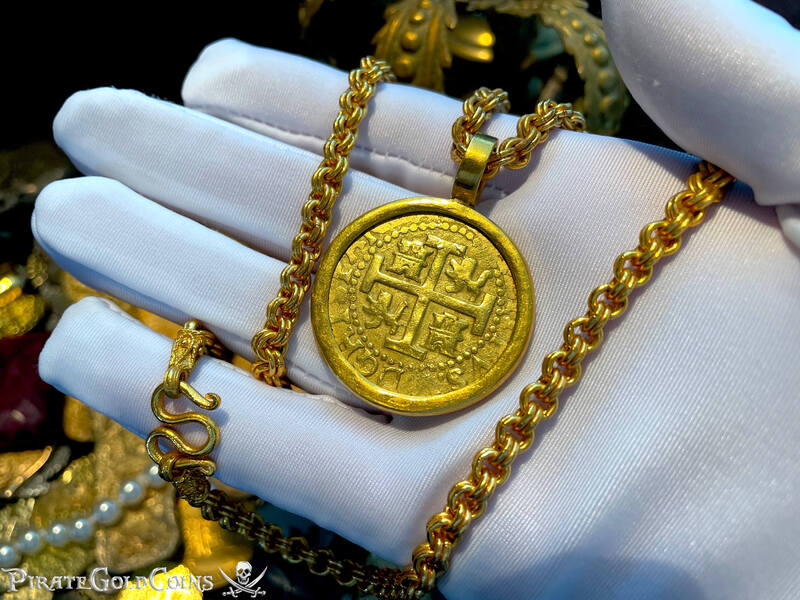 Peru 8 Escudos 1712 "1715 Fleet Shipwreck" Plate Coin Pendant 4