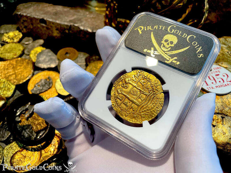 Peru 8 Escudos 1713/2 "Best Ever 1715 Fleet Shipwreck" NGC 58 7