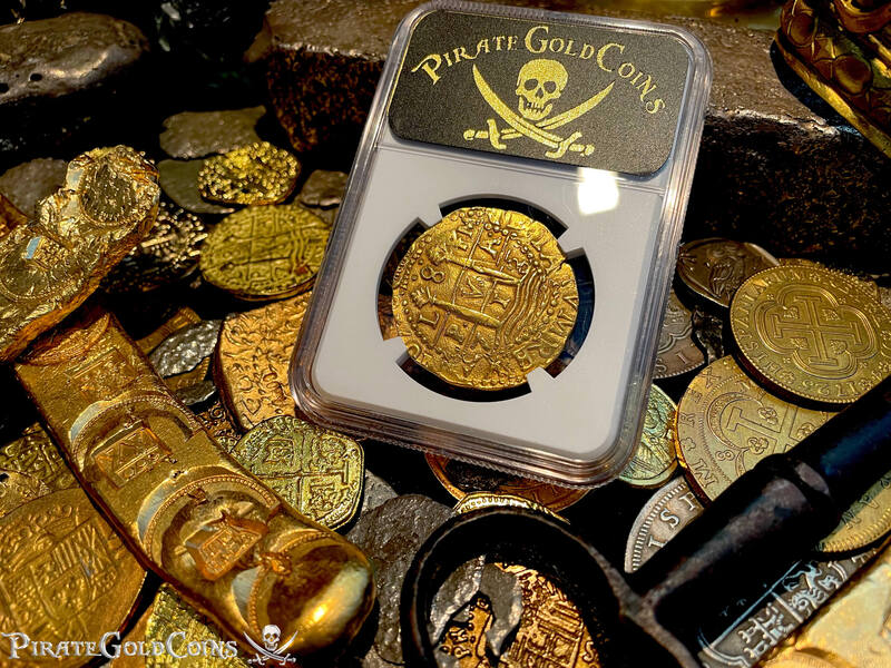 Peru 8 Escudos 1713/2 "Best Ever 1715 Fleet Shipwreck" NGC 58 9