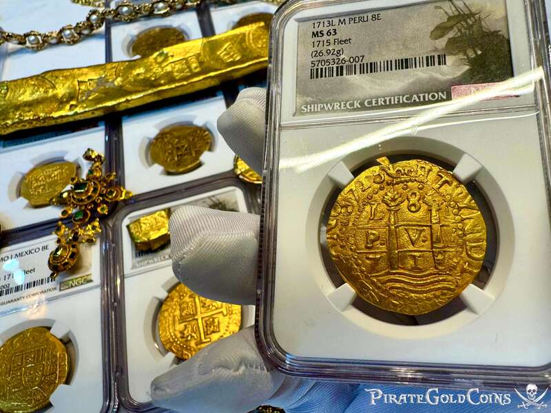 Peru 8 Escudos 1713 "2nd Finest - 1715 Fleet Shipwreck" NGC 63 20