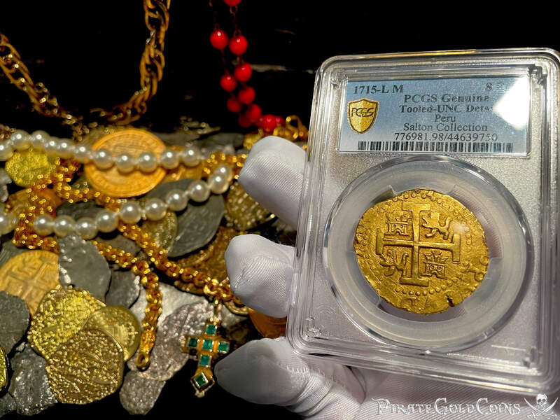 Peru 8 Escudos 1715 PCGS UNC 5