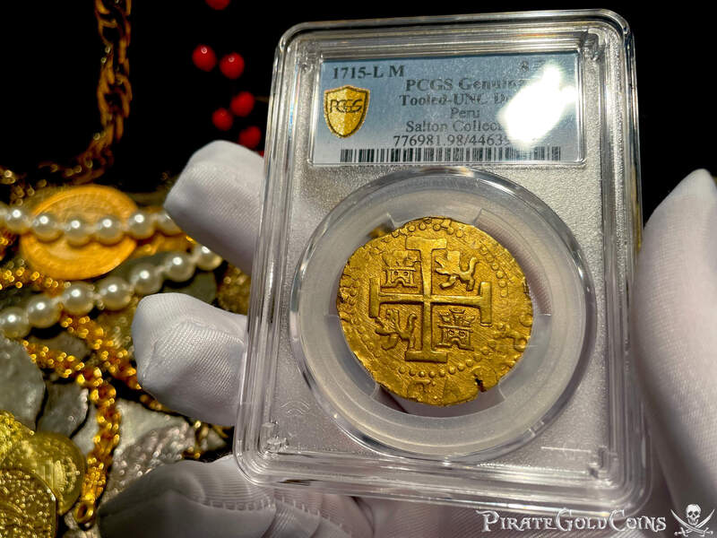 Peru 8 Escudos 1715 PCGS UNC 13
