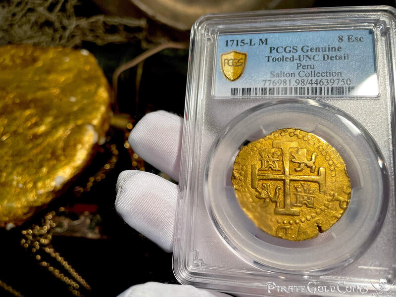 Peru 8 Escudos 1715 PCGS UNC 2
