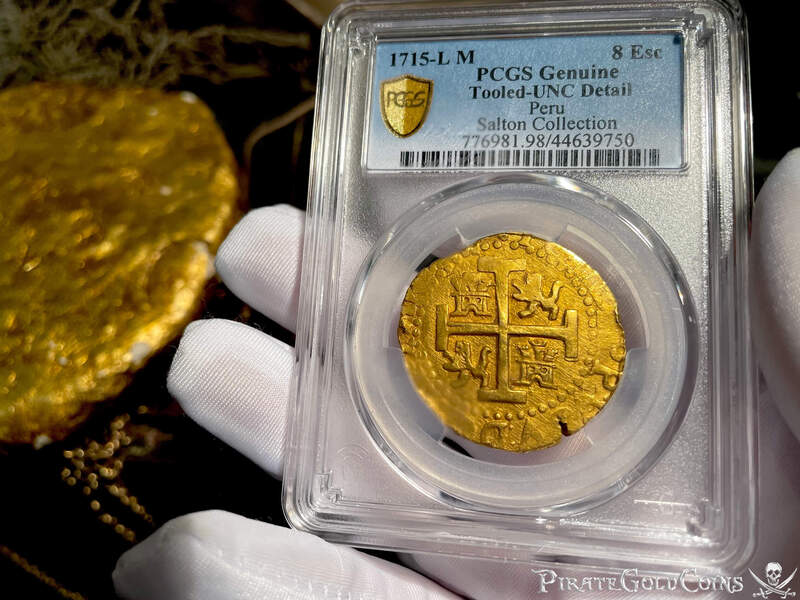 Peru 8 Escudos 1715 PCGS UNC 22