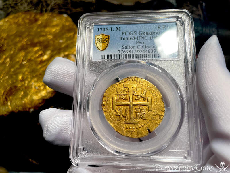 Peru 8 Escudos 1715 PCGS UNC 19