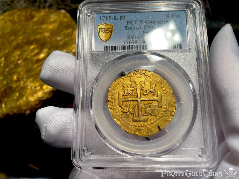 Peru 8 Escudos 1715 PCGS UNC 18