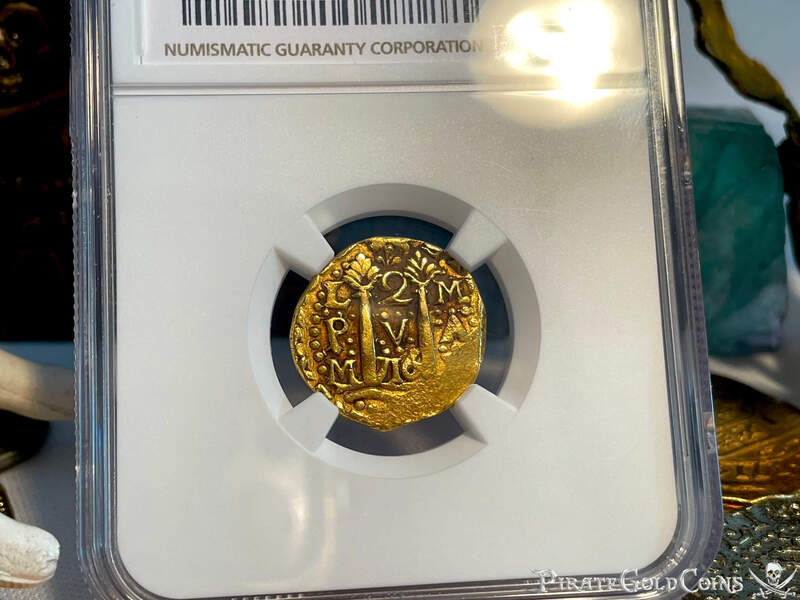 Peru 2 Escudos 1716 "Loosdrecht Shipwreck" NGC 58 9