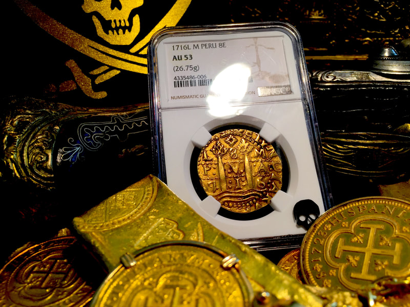 Peru  8 Escudos  1716  "Only 4 Known - Single Year Type"  NGC 53 3