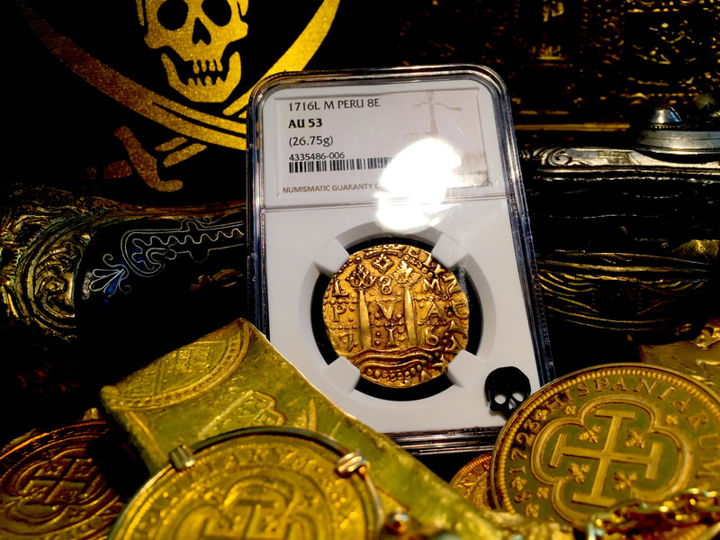 Peru  8 Escudos  1716  "Only 4 Known - Single Year Type"  NGC 53 4