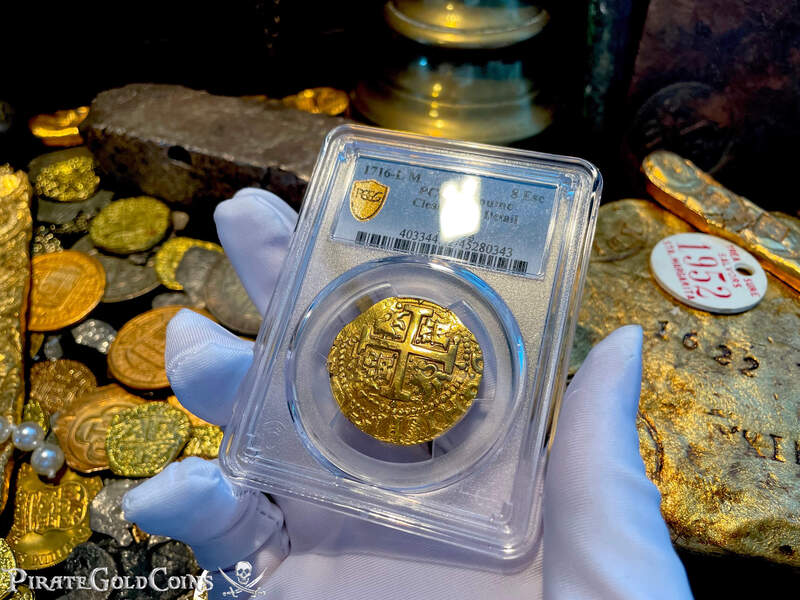 Peru 8 Escudos 1716 "Blood Tears- Mourning the Fleet Wreck" PCGS AU 4