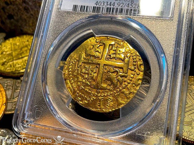 Peru 8 Escudos 1716 "Blood Tears- Mourning the Fleet Wreck" PCGS AU