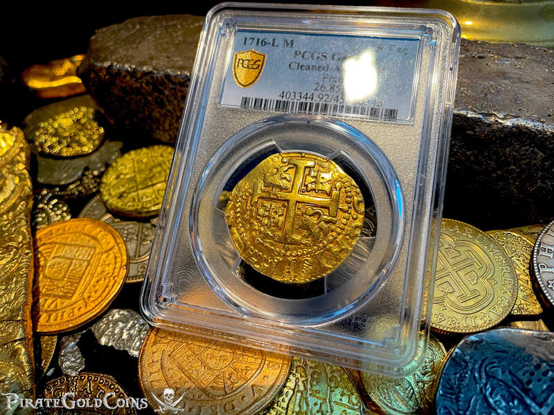 Peru 8 Escudos 1716 "Blood Tears- Mourning the Fleet Wreck" PCGS AU 8
