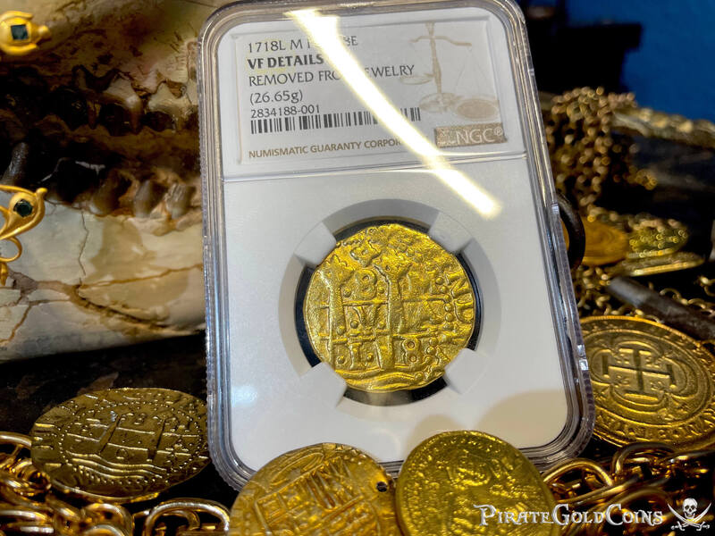 Peru 8 Escudos 1718 "Blood Tears Mourning 1715 Fleet" NGC VF 6