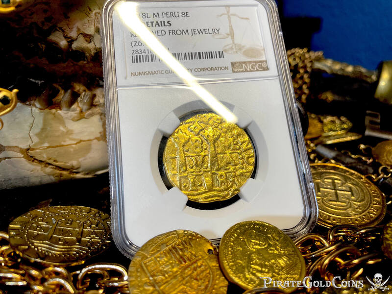 Peru 8 Escudos 1718 "Blood Tears Mourning 1715 Fleet" NGC VF 7