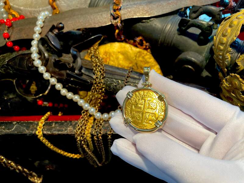 Peru 8 Escudos 1719 "Double Dated!" 18kt Bezel 5