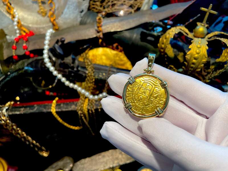 Peru 8 Escudos 1719 "Double Dated!" 18kt Bezel 15