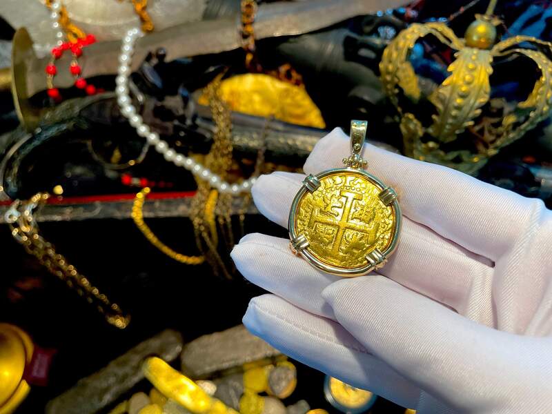 Peru 8 Escudos 1719 "Double Dated!" 18kt Bezel 19