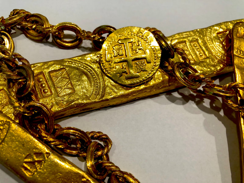 Peru 8 Escudos 1720/19 Raw Pirate Gold Coins Treasure Pendant 8