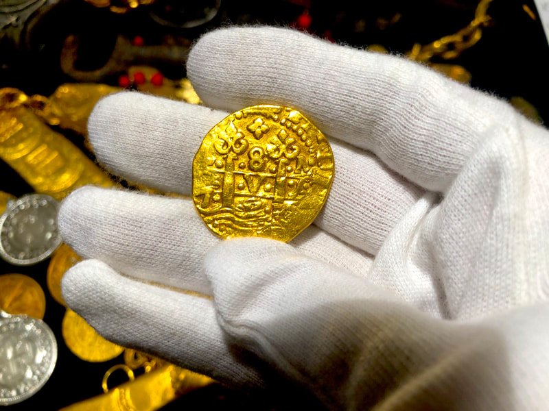 Peru 8 Escudos 1725 "Luis I"  RAW  ​Treasure Jewelry 2