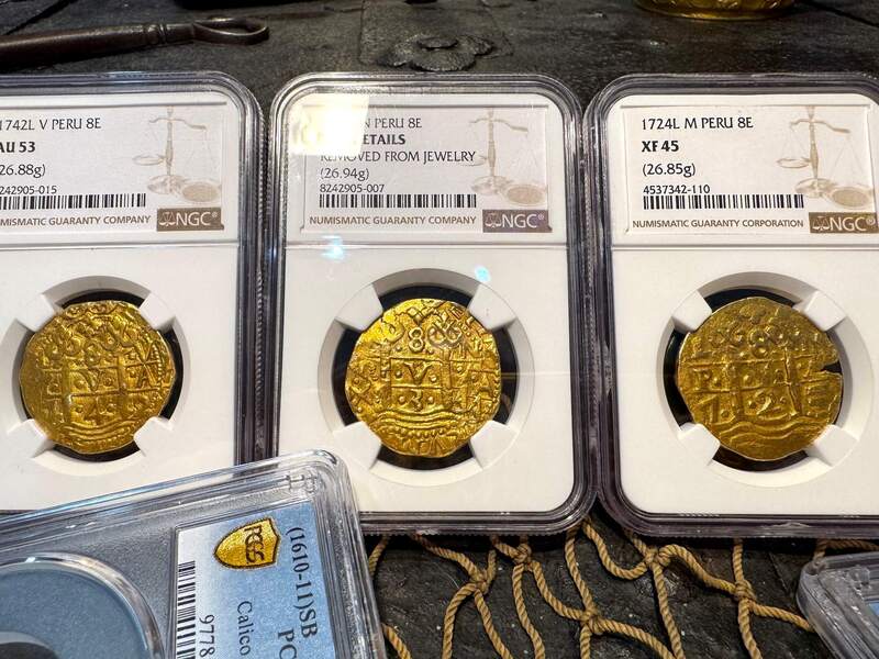 Peru 8 Escudos 1734 "Philip V" NGC UNC 22