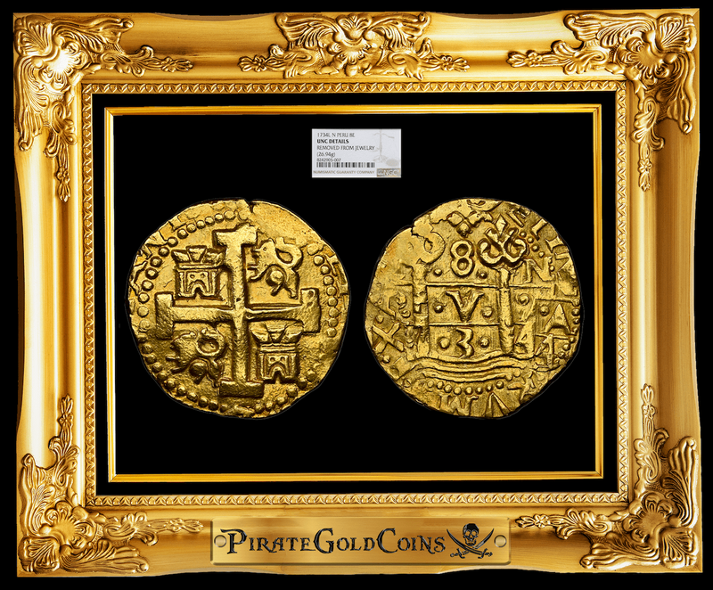 Peru 8 Escudos 1734 "Philip V" NGC UNC