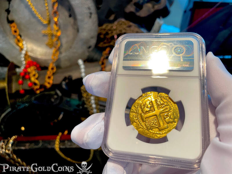 Peru 8 Escudos 1735 "Double Dated - Star of Lima" NGC VF 14