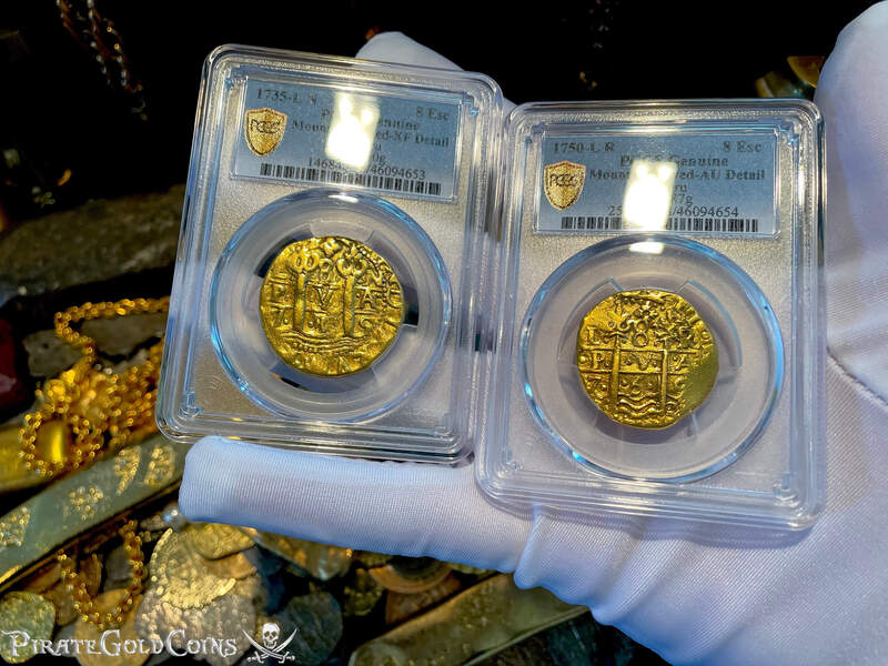 Peru 8 Escudos 1735 "Full, Bold Cross" PCGS XF 35