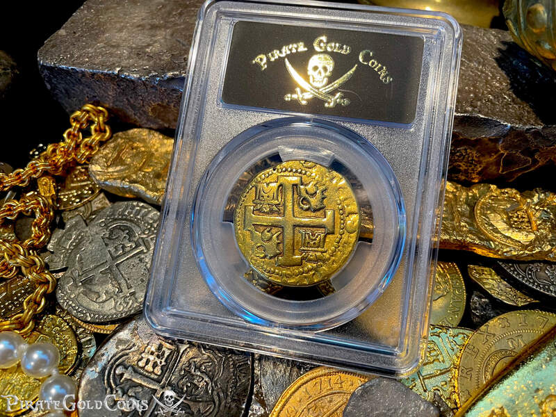 Peru 8 Escudos 1735 "Full, Bold Cross" PCGS XF 31