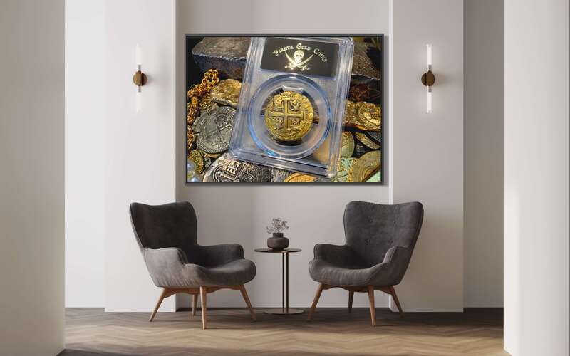 Peru 8 Escudos 1735 "Full, Bold Cross" PCGS XF 36