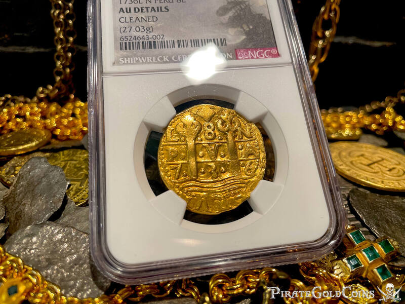 Peru 8 Escudos 1736NGC AU 13