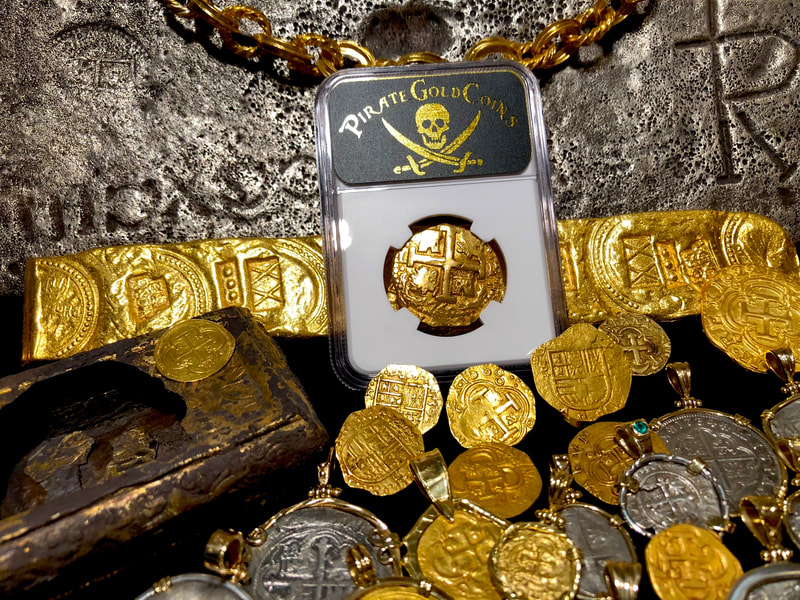 Peru 8 Escudos 1750 Double Dated "La Luz Shipwreck" NGC 55 13