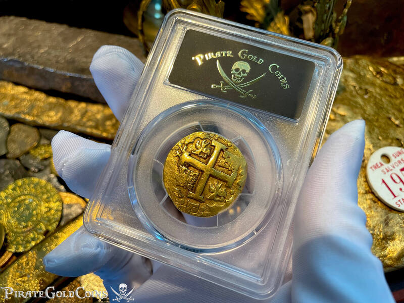 Peru 8 Escudos 1750 "La Luz 1752 Shipwreck" PCGS 50 23