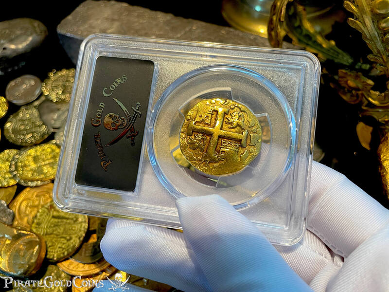 Peru 8 Escudos 1750 "La Luz 1752 Shipwreck" PCGS 50 25