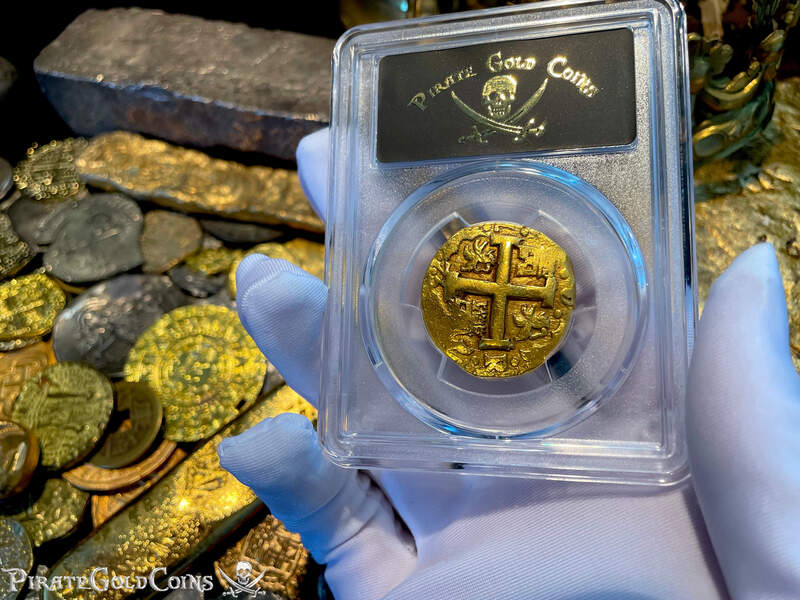 Peru 8 Escudos 1750 "La Luz 1752 Shipwreck" PCGS 50