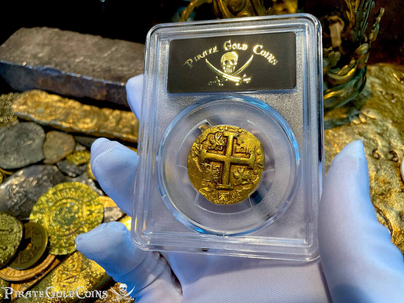 Peru 8 Escudos 1750 "La Luz 1752 Shipwreck" PCGS 50 10