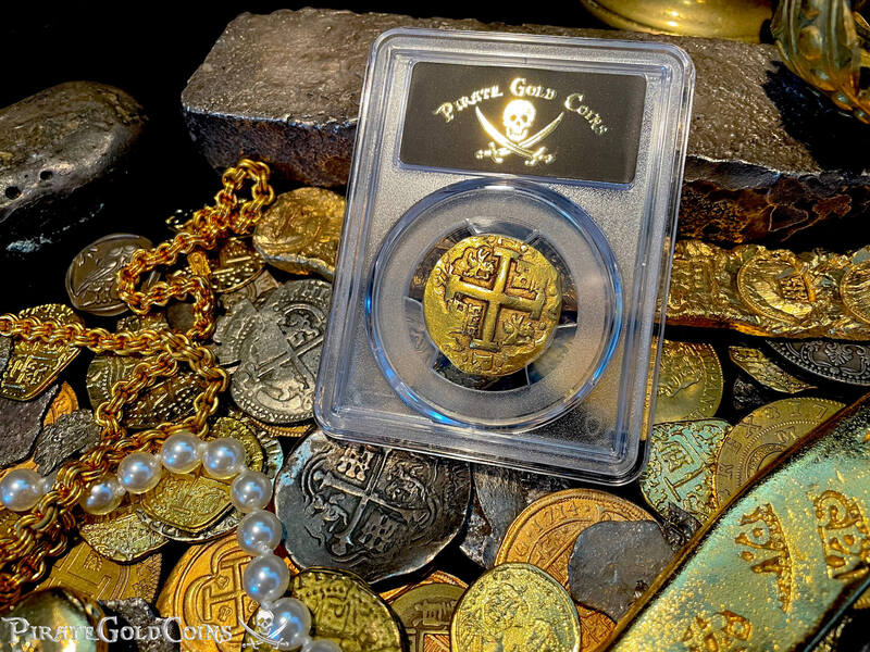 Peru 8 Escudos 1750 "La Luz 1752 Shipwreck" PCGS 50 28