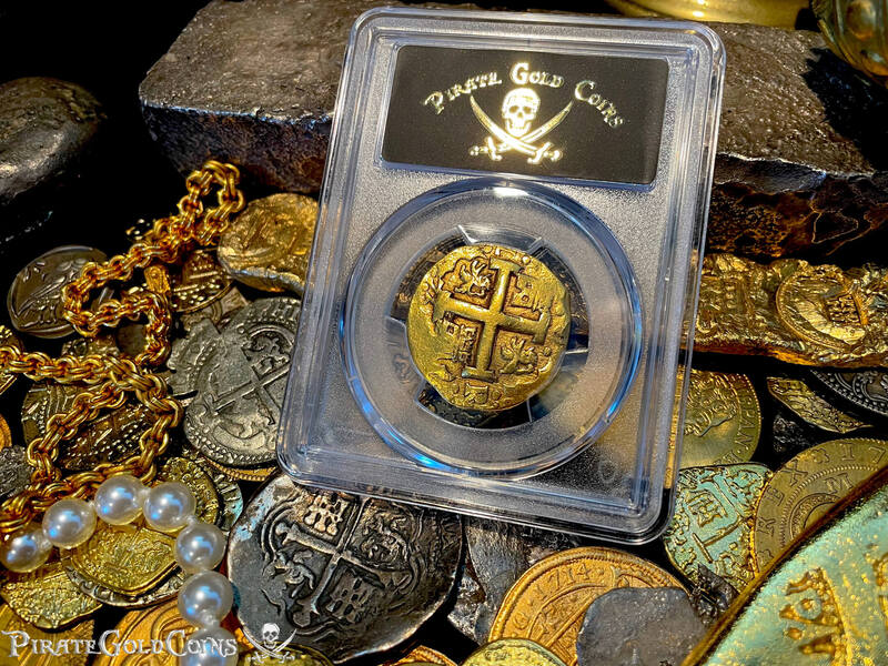 Peru 8 Escudos 1750 "La Luz 1752 Shipwreck" PCGS 50 29