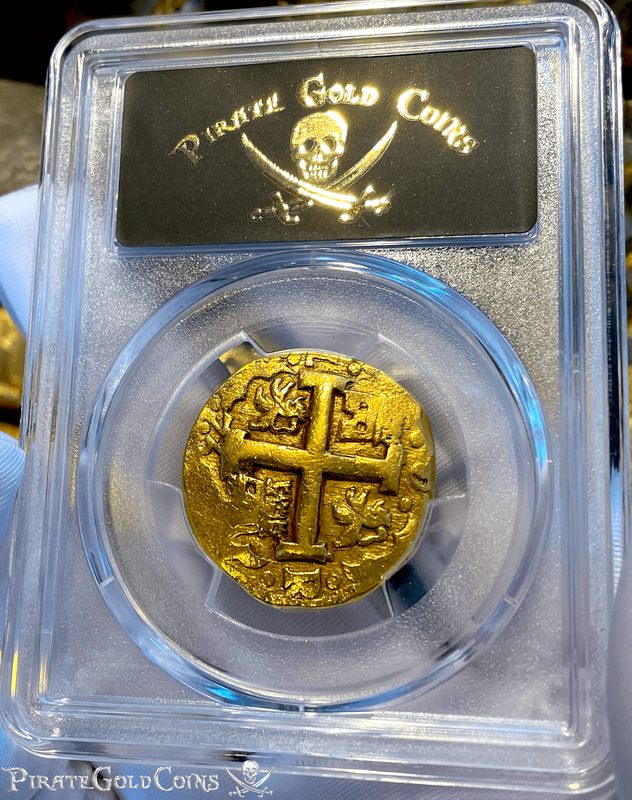 Peru 8 Escudos 1750 "La Luz 1752 Shipwreck" PCGS 50 2