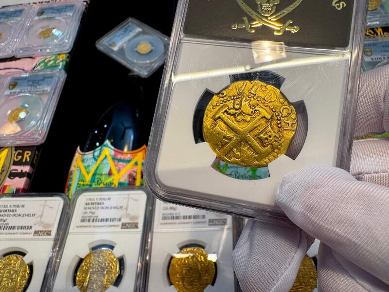 Peru 8 Escudos 1747 "Only 10 Graded NGC" NGC 50