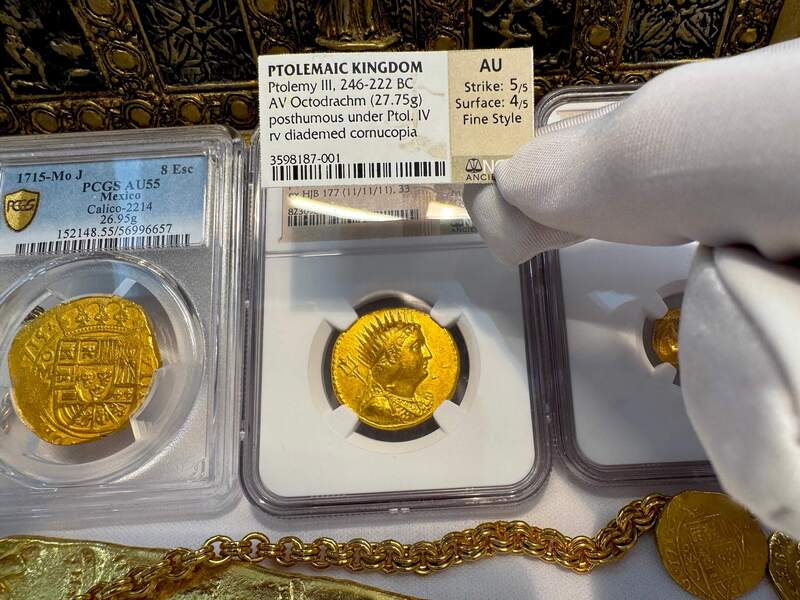 Ptolemaic Kingdom 246-222BC "Ptolemy III" NGC Ch XF 5x3 Fine Style 24