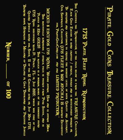 Mexico 8 Escudos 1715 Royal Gold Plated Pirate Gold Coins Shipwreck Collection 9