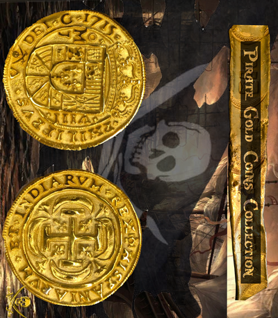 Mexico 8 Escudos 1715 Royal Gold Plated Pirate Gold Coins Shipwreck Collection 10