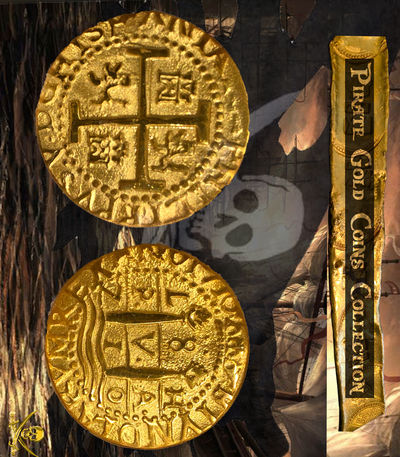 Peru 8 Escudos 1710 Gold Plated Pirate Gold Coins Shipwreck Collection 5