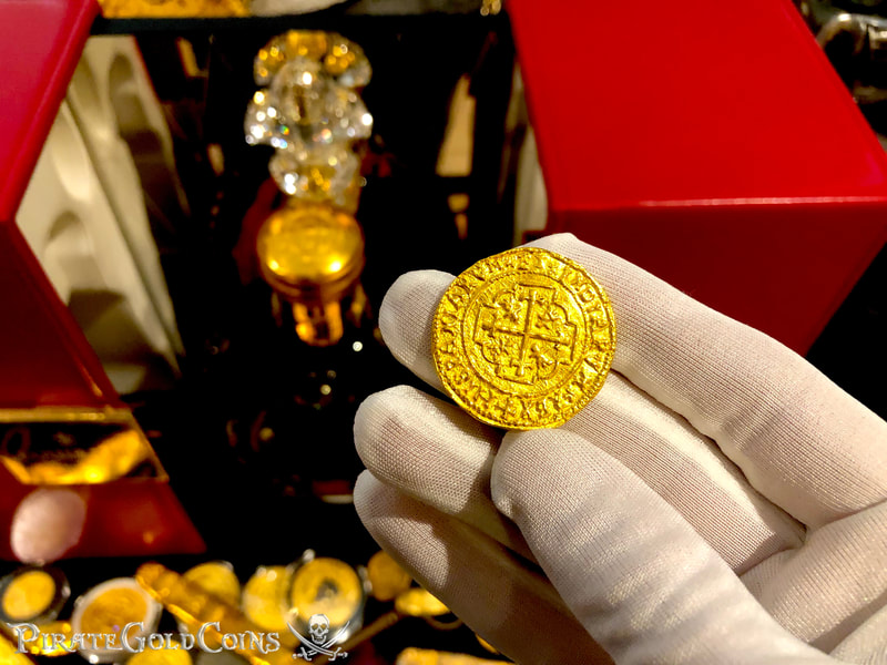 Reproduction Mexico 4 Escudos 1711 "Royal" 22kt Solid Gold 8