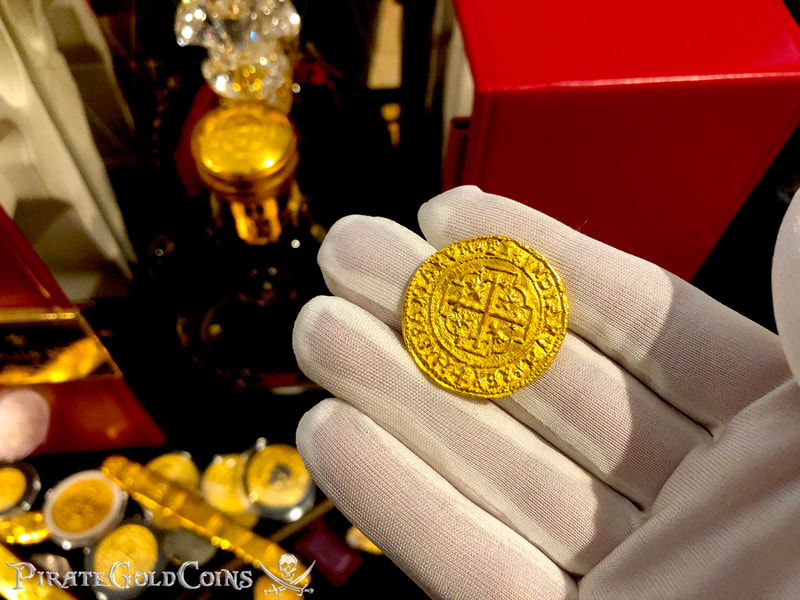 Reproduction Mexico 4 Escudos 1711 "Royal" 22kt Solid Gold 9