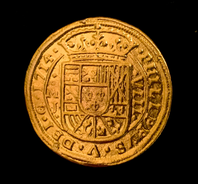 Mexico  1714  8 Escudos  "24kt Replica"  1715 Plate Fleet 4