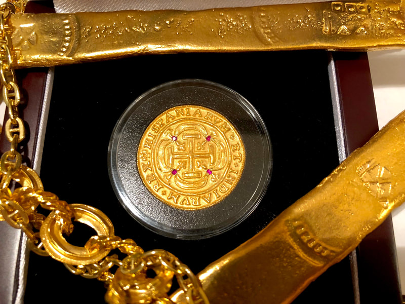 Mexico 1715 Royal (Mini) with Authentic Rupees 22kt Gold Electroplated 4