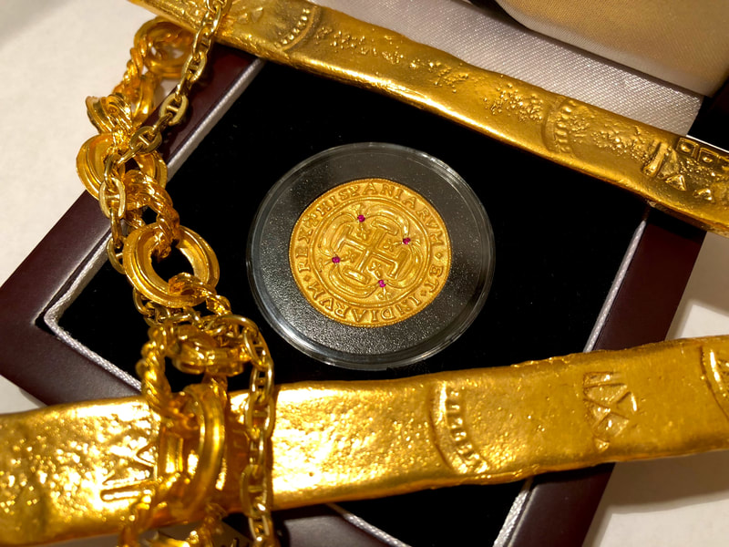 Mexico 1715 Royal (Mini) with Authentic Rupees 22kt Gold Electroplated 5